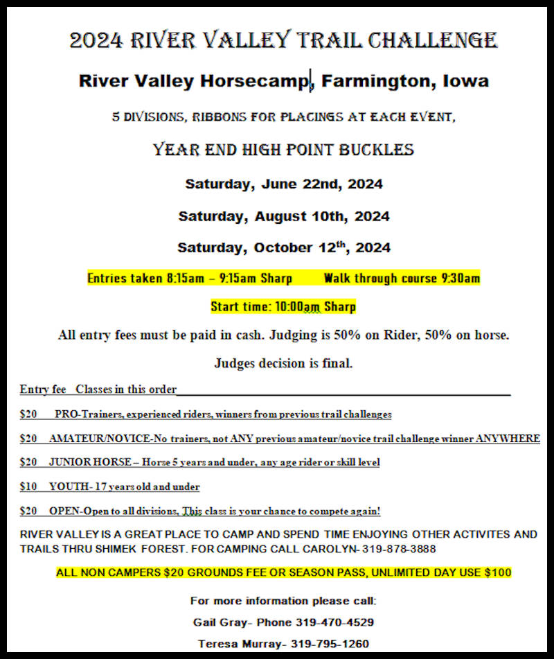 Western Lodge River Valley Horsecamp Farmington Iowa